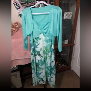 2xl dress sleeveless with cardigan